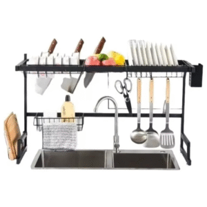 Escurridor de Loza 65 cm en Acero Inoxidable Negro